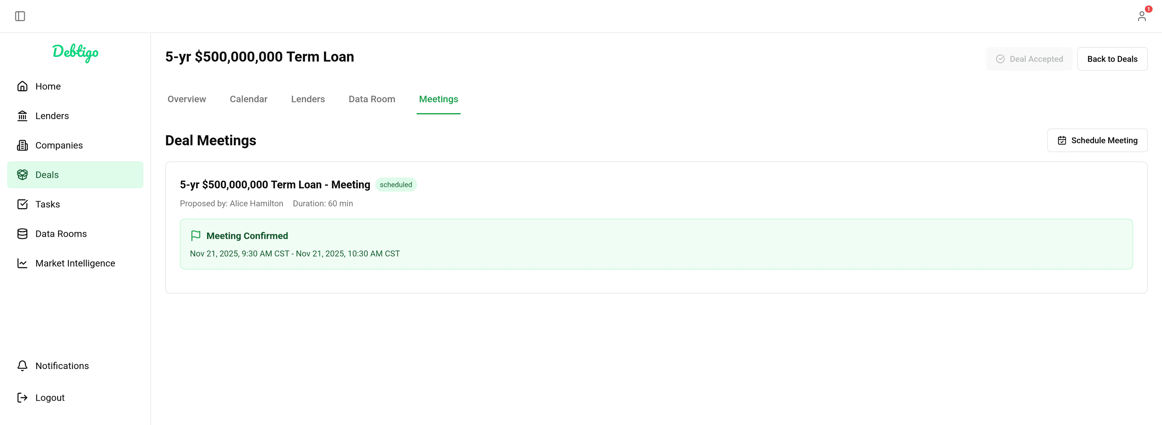 Loan admin portal with covenant tracking